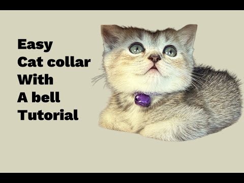 Easy cat collar with a bell tutorial