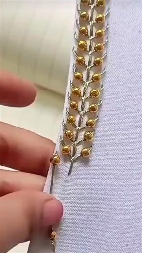 10K views · 218 reactions | Beading embroidery technique! | Bavic Sewing Accessories | Facebook