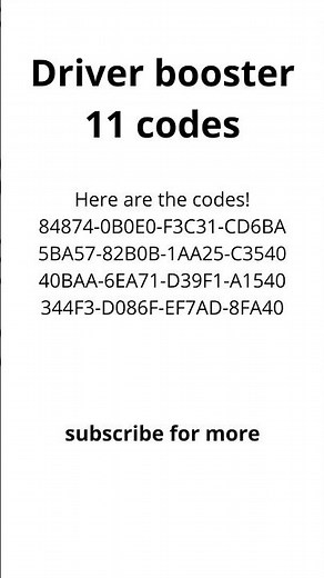 Driver booster 11 codes 2023 100% Working #shorts
