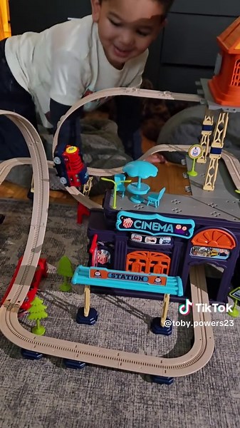 Our train enthusiast found the COOLEST train toy! 🚂 #Trains #Train #Toys #Playtime #New