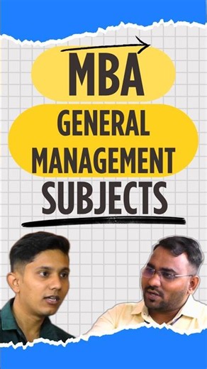 MBA General Management subjects