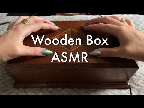 ASMR Tapping & Scratching A Wooden Jewelry Box. No Talking