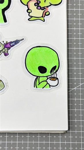 Alien stickers part 38#drawings #stickers #aliens #sketch #fyp