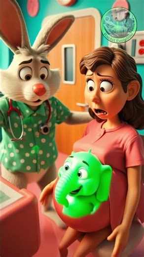 The Rabbit Doctor Couldn’t Believe His Eyes 🐰😮 Elephant Born! #EmotionalStory #CartoonMagic #Short