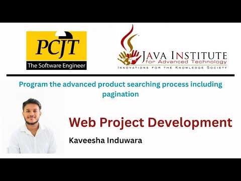 Program the advanced product searching process including pagination