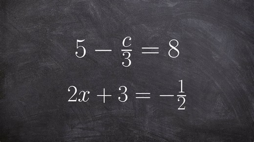 How to solve simple two step equations