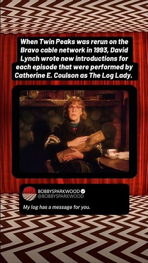 Catherine Coulson as The Log Lady in Twin Peaks (1989) #shorts