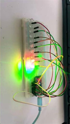 Fastest led chaser #arduino #electronic #hobby #led #miniproject #trending #viral