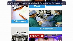 C90F Triple USB Foot Pedal With String Input Function for PC Gamin... — Best Deal 2026 | Shop Now!