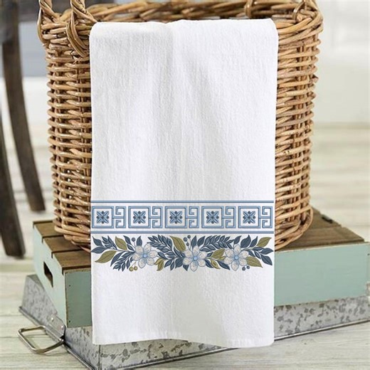 Greek Floral Border Embroidery Design Meander Machine Digital Fale Hoop 7x12 - Etsy Canada