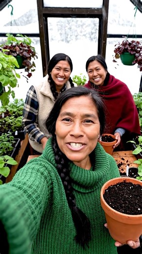 Dreaming of spring while the snow falls. Planting hope