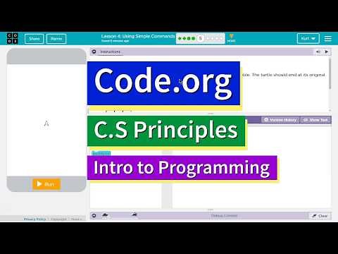 Using Simple Commands Lesson 4.5 Tutorial with Answers Code.org CS Principles