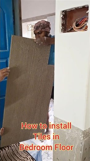 how to install tiles in bedroom floor #shorts #bedroomtiles #tilesinstallation