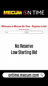 Mecum On Time for online-only collectible auctions. Register to bid. | Mecum Auctions