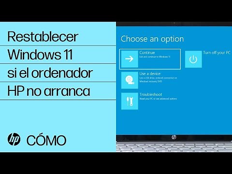 Cómo restablecer Windows 11 si el ordenador HP no arranca | HP Support
