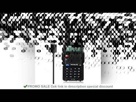 RETEVIS RT5R Handy Walkie Talkie 5W VHF UHF USB Ham Amateur Two-Way Radio Stations PTT Walkie-Talkie