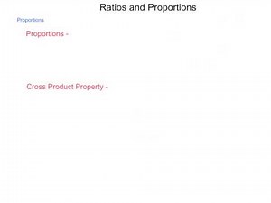 Geometry 7.1 Ratios and Proportions