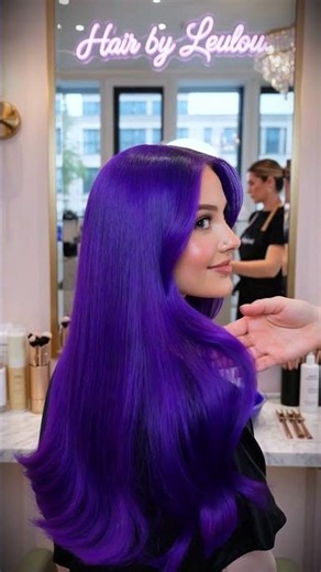 Blonde Hair to Full Sapphire Purple Glow