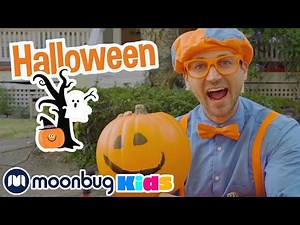 Blippi Decorates a House - Spooky Halloween House | Cars, Trucks & Vehicles Cartoon | Moonbug Kids