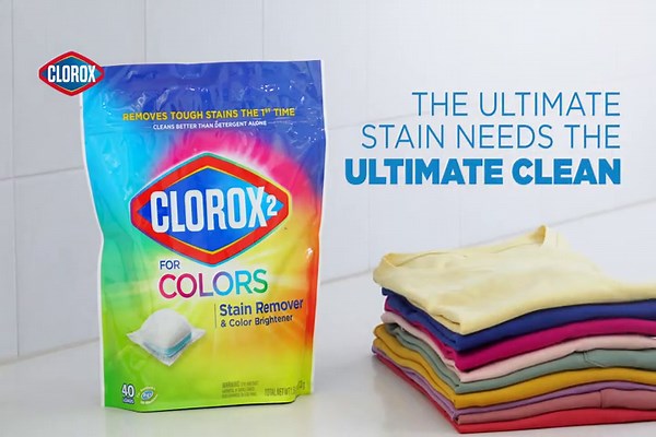 (2 pack) Clorox 2 for Colors Laundry Stain Remover and Color Booster Pods, Regular, 25.4 oz, 40 Count