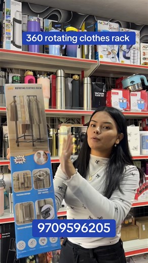 360 Degree Rotating Clothes Rack for Space Saving