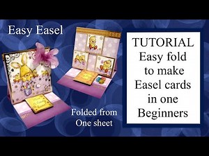 How-to Tutorial Easy fold to make Easel cards Beginners card making Fancy fun folds DIY Birthday