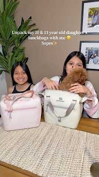 Unpack my 10 & 13 year old daughter’s lunchbags with me 😋 #daughters #lunch #fyp