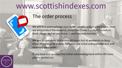 New video explaining the Crown Counsel Procedure Books Discover how Crown Counsel Procedure Books help genealogists unlock unindexed Sheriff Court records and connect prison registers, High Court files, and local court volumes to trace ancestors in Scotland’s Criminal Database. This video explains what the Procedure Books are, how to use them as a finding aid, and how our research service can help you order original entries and locate surviving court documents. This video will now appear on our 