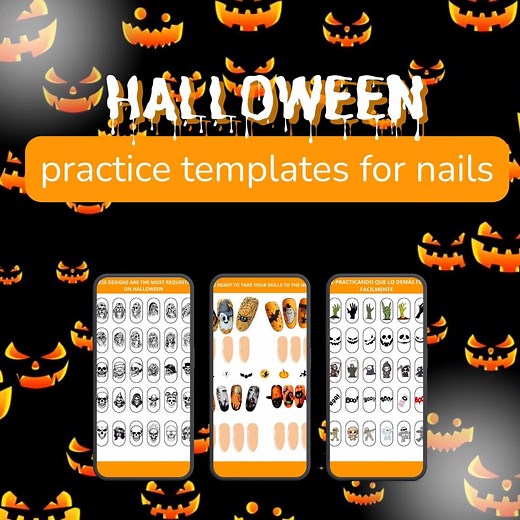 300 Designs /halloween Nail Template Pack /spooky Character Stickers /printable Nail Sheets /kawaii Horror Nail Designs /DIY Nail Stickers / - Etsy