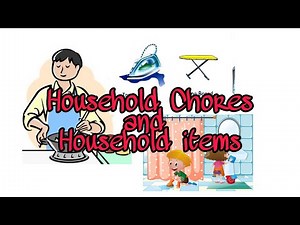 Household Chores and Household items | Vocabulary #eslstudents