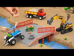 diy mini truck making bricks and metal railing bridge construction science project ‪@sanocreator‬