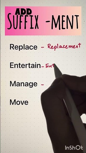 Suffix “-ment” in English Vocabulary #englishlanguage