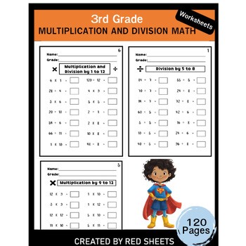 3rd Grade Multiplication and Division Math Facts Practice Worksheets
