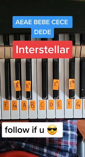 Interstellar Easy Piano Tutorial #interstellar #piano #pianotutorial #cover #fyp #fypシ