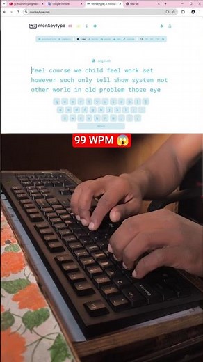 99 WPM Typing with 100% Accuracy | How to increase typing speed on keyboard #raushantypingmaster