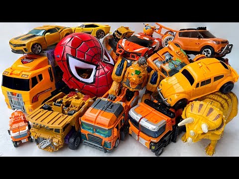 New ORANGE Transformers Car: Carbot Tobot Optimus Prime Truck Maximals Transformationトランスフォーマー 變形金剛