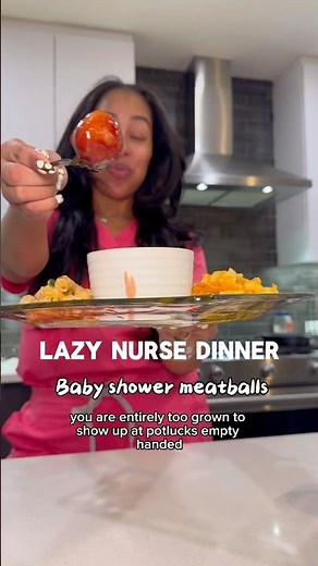 Easiest meatball potluck recipe EVER- even if you can’t cook! #easyrecipe #meatballs