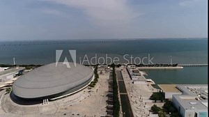 Altice Arena from Above. Parque das Nações, Lisbon Portugal