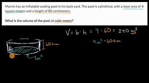Formulas and units: Volume of a pool