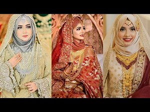 Most popular bridal hijab look || bridal hijab style || Muslim hijab tutorial