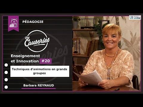 Causeries Pédagogie - Enseignement et Innovation #20 - Techniques d'animations en grands groupes