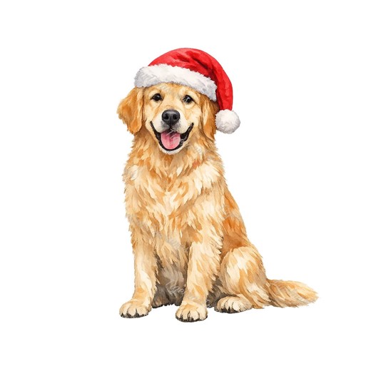 20 Dogs Wearing Santa Hats Clipart – Adorable Watercolor Png Bundle, Holiday Cards, Decor, and Christmas Crafts, Transparent Background - Etsy