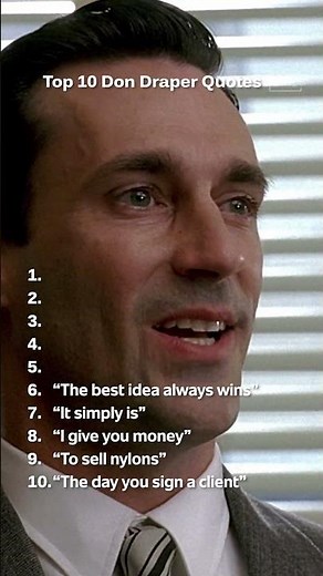 Don's Best Lines | Mad Men