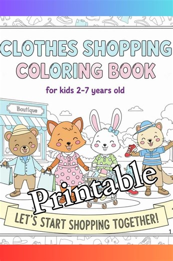 Fashion Coloring Book, Mall Scenes (printable PDF - Etsy