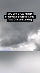 2M views · 24K reactions | MIG-29 VS F-22 Raptor Take Offs and Landing. #mig29 #f22raptor #takeoff #landing #footage #vertical #badass #sound #airforce #aircraft #airplane #fyp #foryou | Aerial Warriors | Facebook