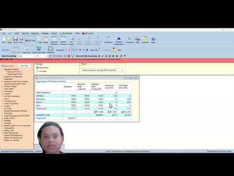 Tutorial Penggunaan POM-QM (Menghitung Aggregate Planning)