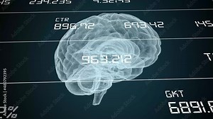 Data and report statistics, animation with graph diagrams.