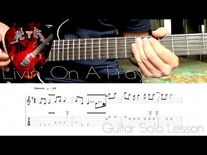 Livin' On A Prayer Guitar Solo Lesson - Bon Jovi (with tabs)