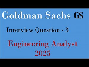 Interview Questions Asked In Goldman Sachs - 3 | Engineering Analyst 2025
