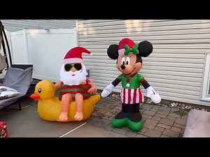 Minnie Mouse Airblown Inflatable Holiday Lights Gemmy Christmas unboxing